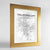 Framed Oklahoma Map Art Print 24x36" Gold frame Point Two Design Group