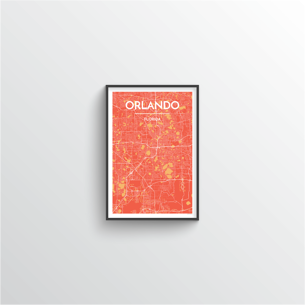 Orlando Map Art Print - Point Two Design