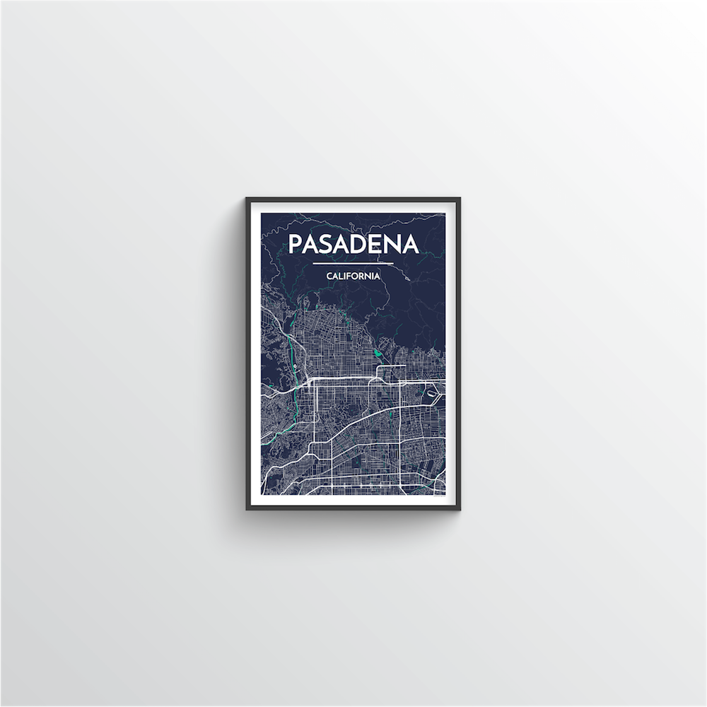 Pasadena Map Art Print - Point Two Design