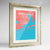Framed Pensacola Map Art Print 24x36" Champagne frame Point Two Design Group