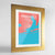 Framed Pensacola Map Art Print 24x36" Gold frame Point Two Design Group