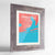 Framed Pensacola Map Art Print 24x36" Western Grey frame Point Two Design Group