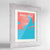Framed Pensacola Map Art Print 24x36" Western White frame Point Two Design Group