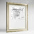 Framed Pensacola Map Art Print 24x36" Champagne frame Point Two Design Group