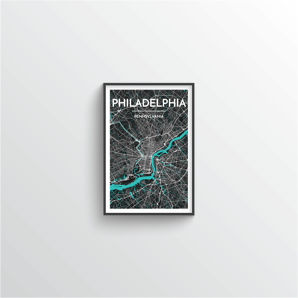 Philadelphia Map Art Print - Point Two Design