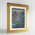 Framed Philadelphia Map Art Print 24x36" Gold frame Point Two Design Group