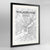 Framed Philadelphia Map Art Print 24x36" Contemporary Black frame Point Two Design Group