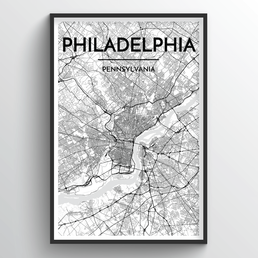 Philadelphia Map Art Print - Point Two Design