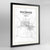 Framed Phoenix Map Art Print 24x36" Contemporary Black frame Point Two Design Group