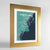Framed Portland - Maine Map Art Print 24x36" Gold frame Point Two Design Group