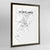 Framed Portland - Maine Map Art Print 24x36" Contemporary Walnut frame Point Two Design Group