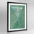 Framed Portland - Oregon City Map Art Print - Point Two Design