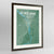 Framed Portland - Oregon Map Art Print 24x36" Contemporary Walnut frame Point Two Design Group
