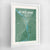 Framed Portland - Oregon Map Art Print 24x36" Contemporary White frame Point Two Design Group
