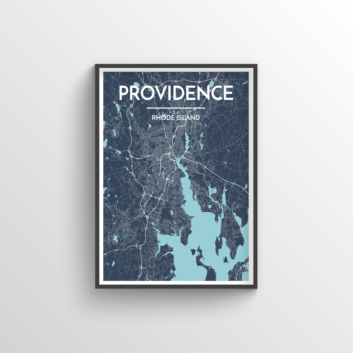 Providence Map Art Print - Point Two Design