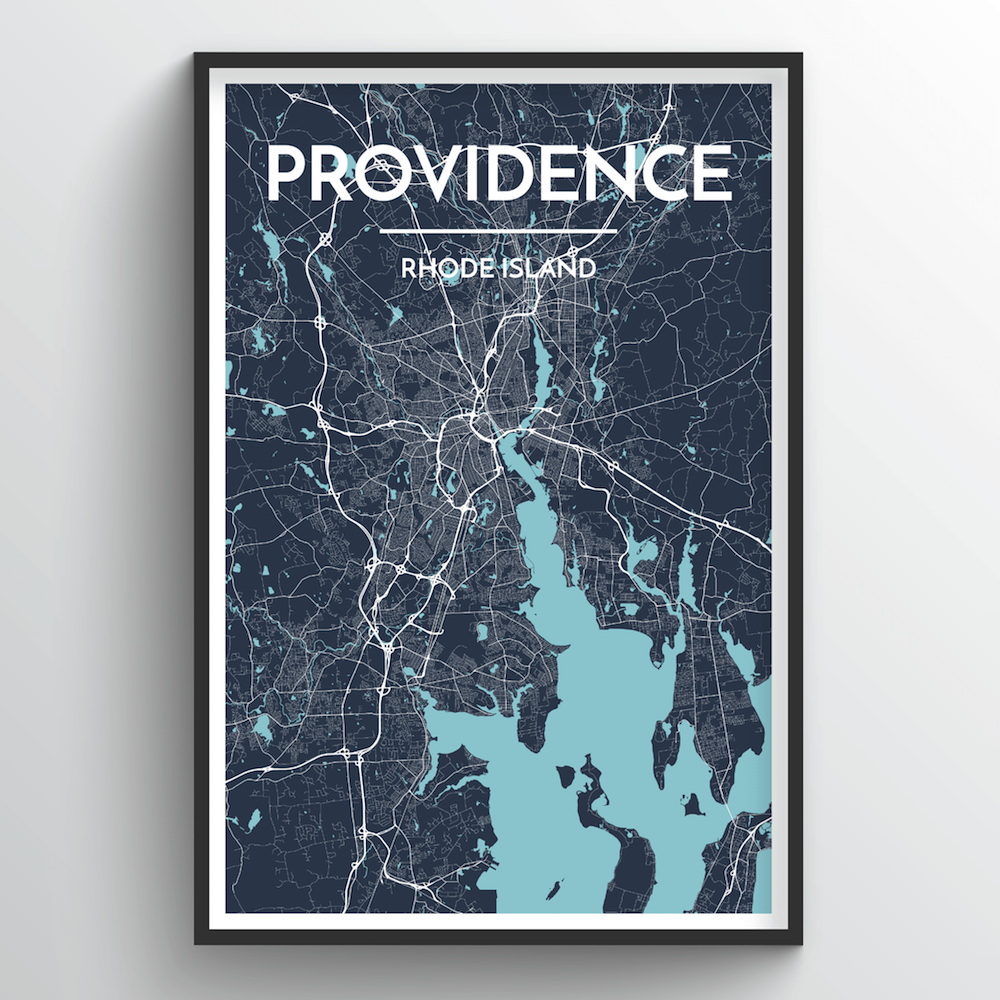Providence Map Art Print - Point Two Design
