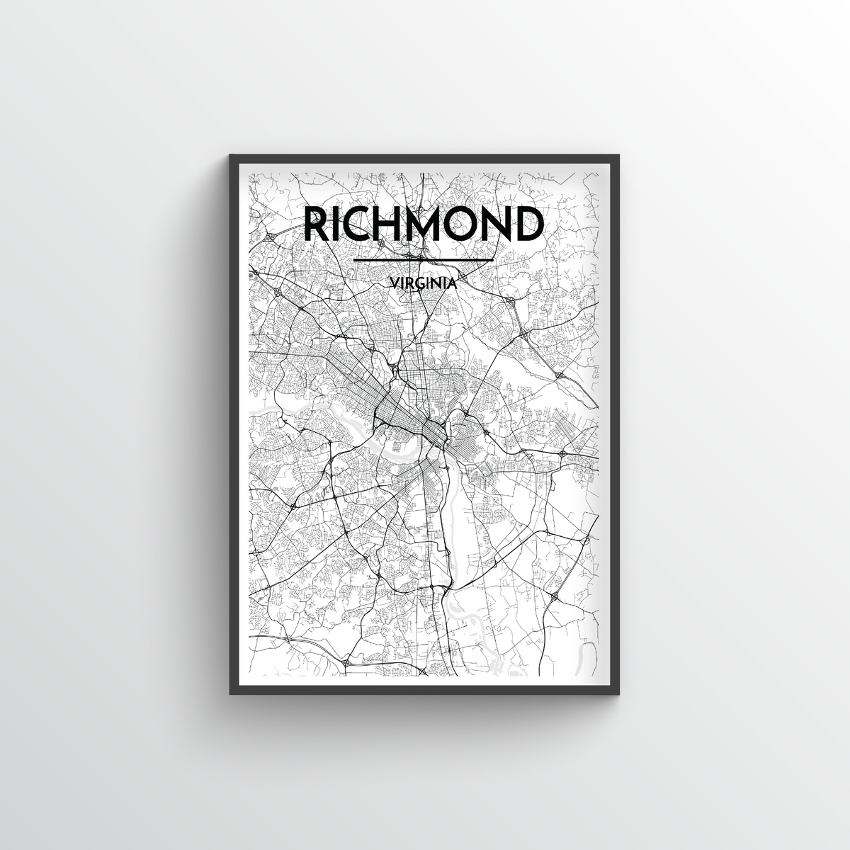 Richmond Map Art Print - Point Two Design