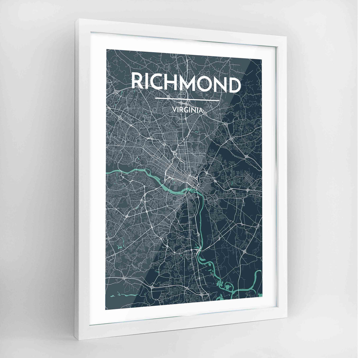 Richmond Map Art Print - Framed