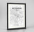 Framed Richmond Map Art Print 24x36" Traditional Black frame Point Two Design Group