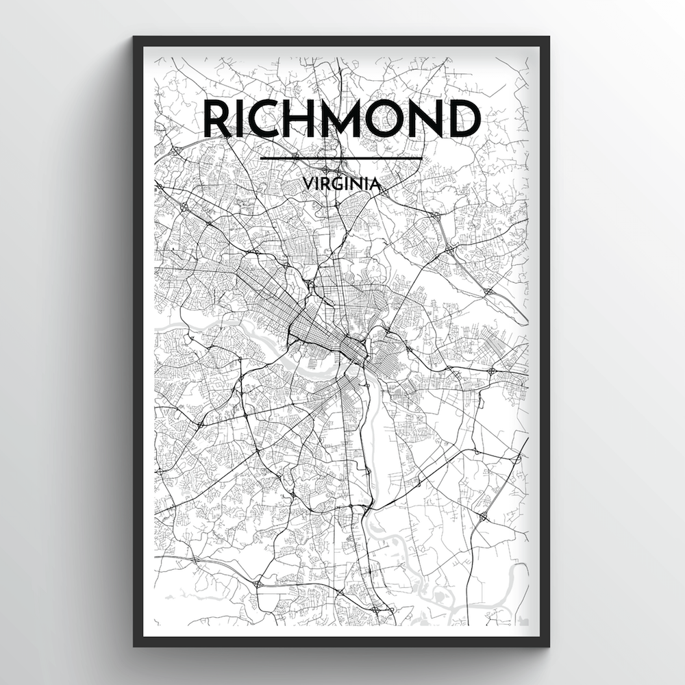 Richmond Map Art Print - Point Two Design