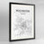 Framed Rochester Map Art Print 24x36" Contemporary Black frame Point Two Design Group