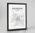 Framed Rochester Map Art Print 24x36" Traditional Black frame Point Two Design Group