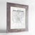 Framed San Antonio Map Art Print 24x36" Western Grey frame Point Two Design Group