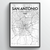 San Antonio Map Art Print - Point Two Design