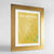 Framed San Antonio Map Art Print 24x36" Gold frame Point Two Design Group