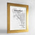 Framed San Diego Map Art Print 24x36" Gold frame Point Two Design Group