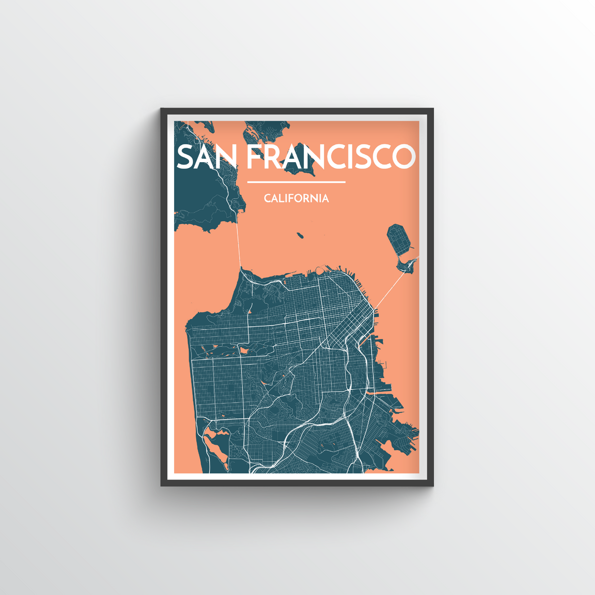 San Francisco Map Art Print - Point Two Design