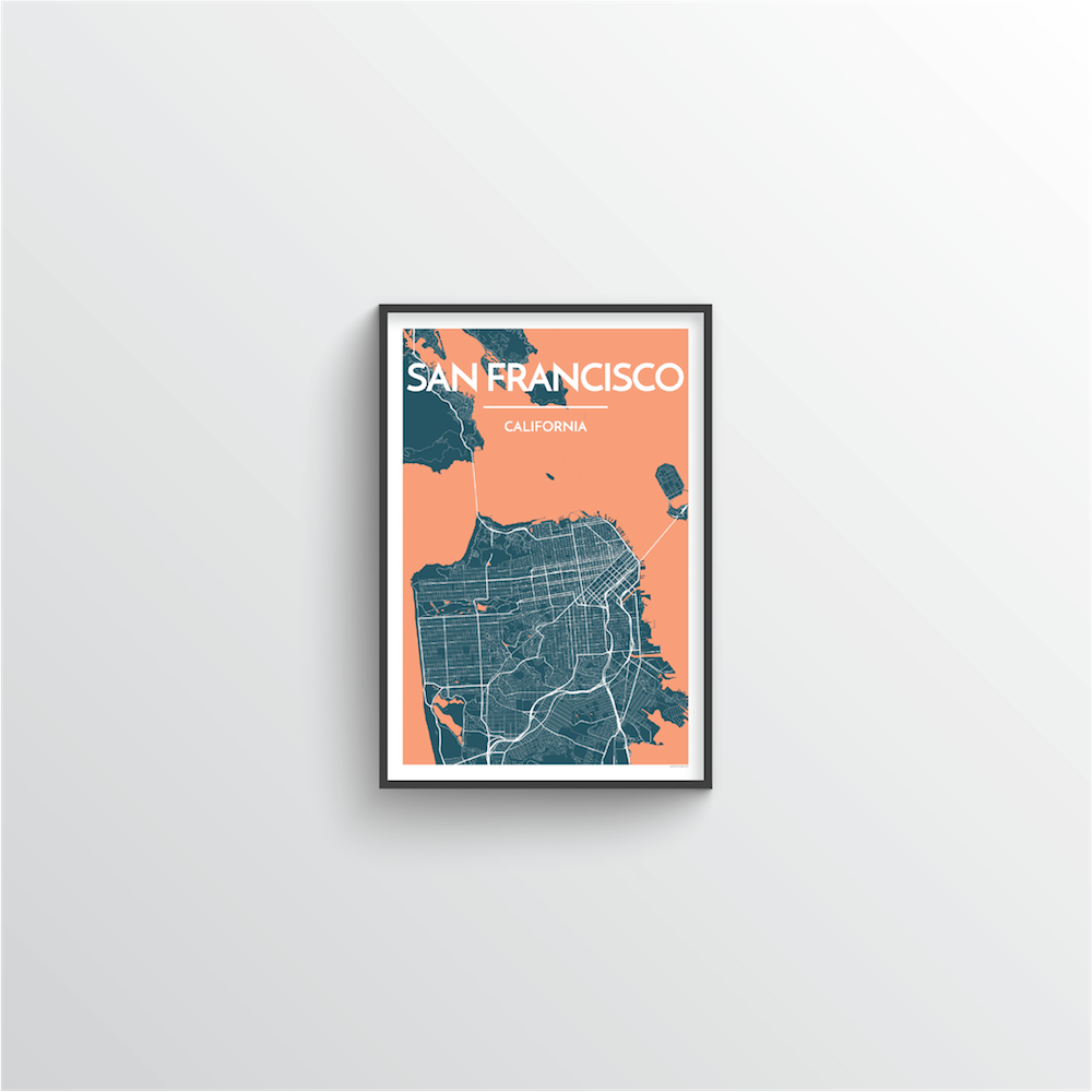 San Francisco Map Art Print - Point Two Design