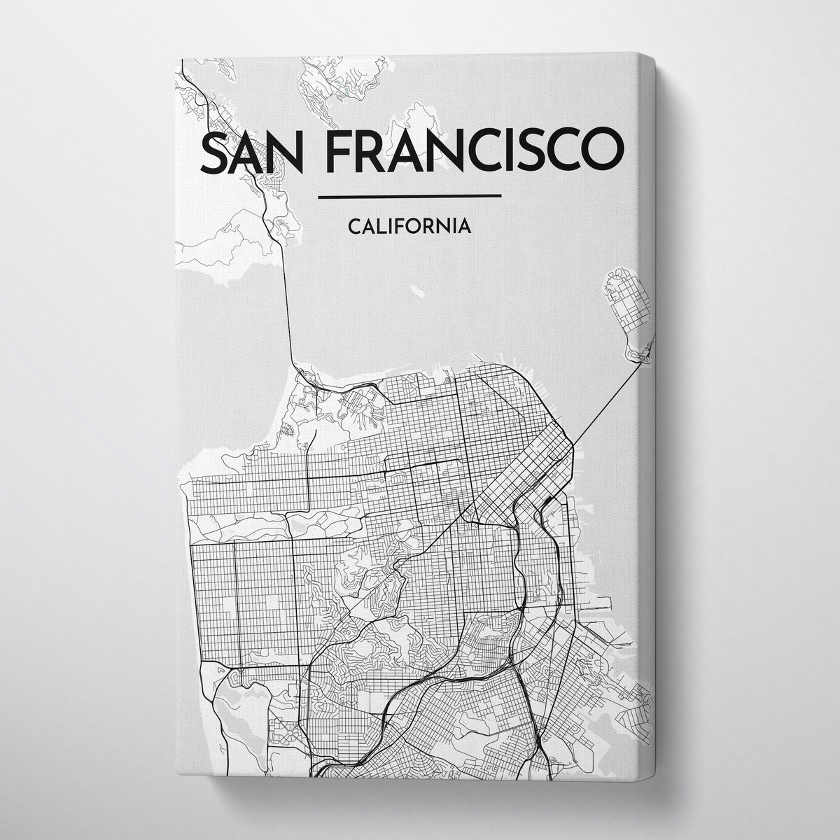 San Francisco Map - Canvas Wrap
