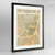 Framed Bernal Heights San Francisco Map Art Print 24x36" Contemporary Black frame Point Two Design Group