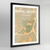 Framed Bernal Heights San Francisco Map Art Print - Point Two Design