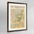 Framed Bernal Heights San Francisco Map Art Print 24x36" Contemporary Walnut frame Point Two Design Group