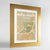 Framed Bernal Heights San Francisco Map Art Print 24x36" Gold frame Point Two Design Group