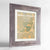 Framed Bernal Heights San Francisco Map Art Print 24x36" Western Grey frame Point Two Design Group