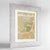 Framed Bernal Heights San Francisco Map Art Print 24x36" Western White frame Point Two Design Group