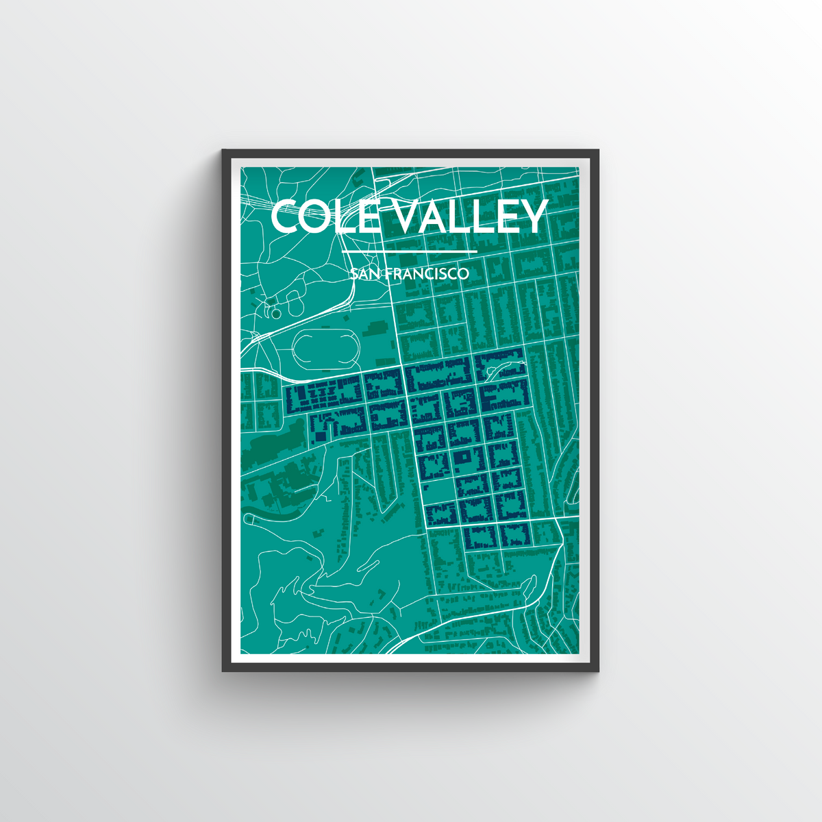 Cole Valley San Francisco Map Art Print - Point Two Design