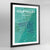 Framed Cole Valley San Francisco Map Art Print - Point Two Design