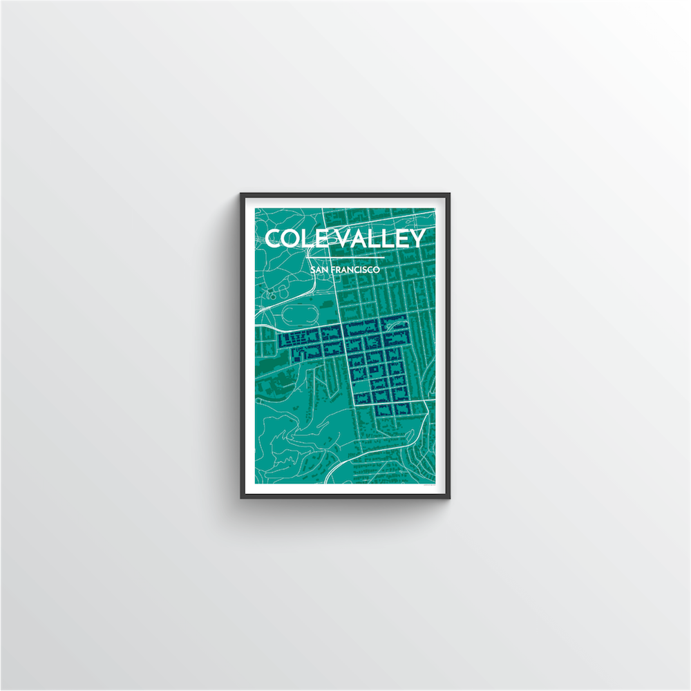 Cole Valley San Francisco Map Art Print - Point Two Design