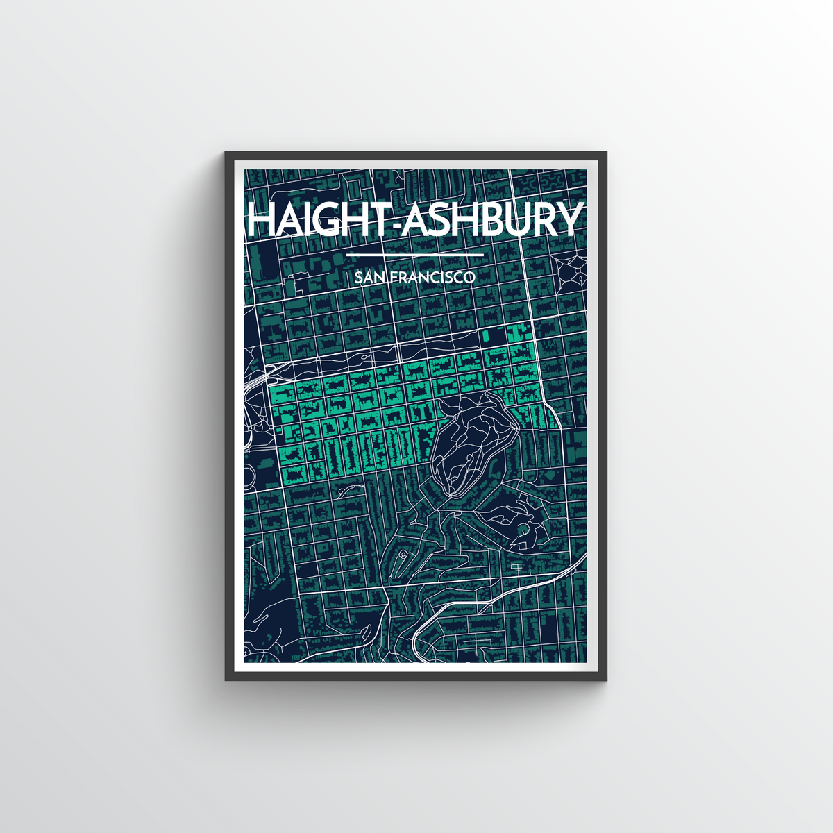 Haight-Ashbury San Francisco Map Art Print - Point Two Design
