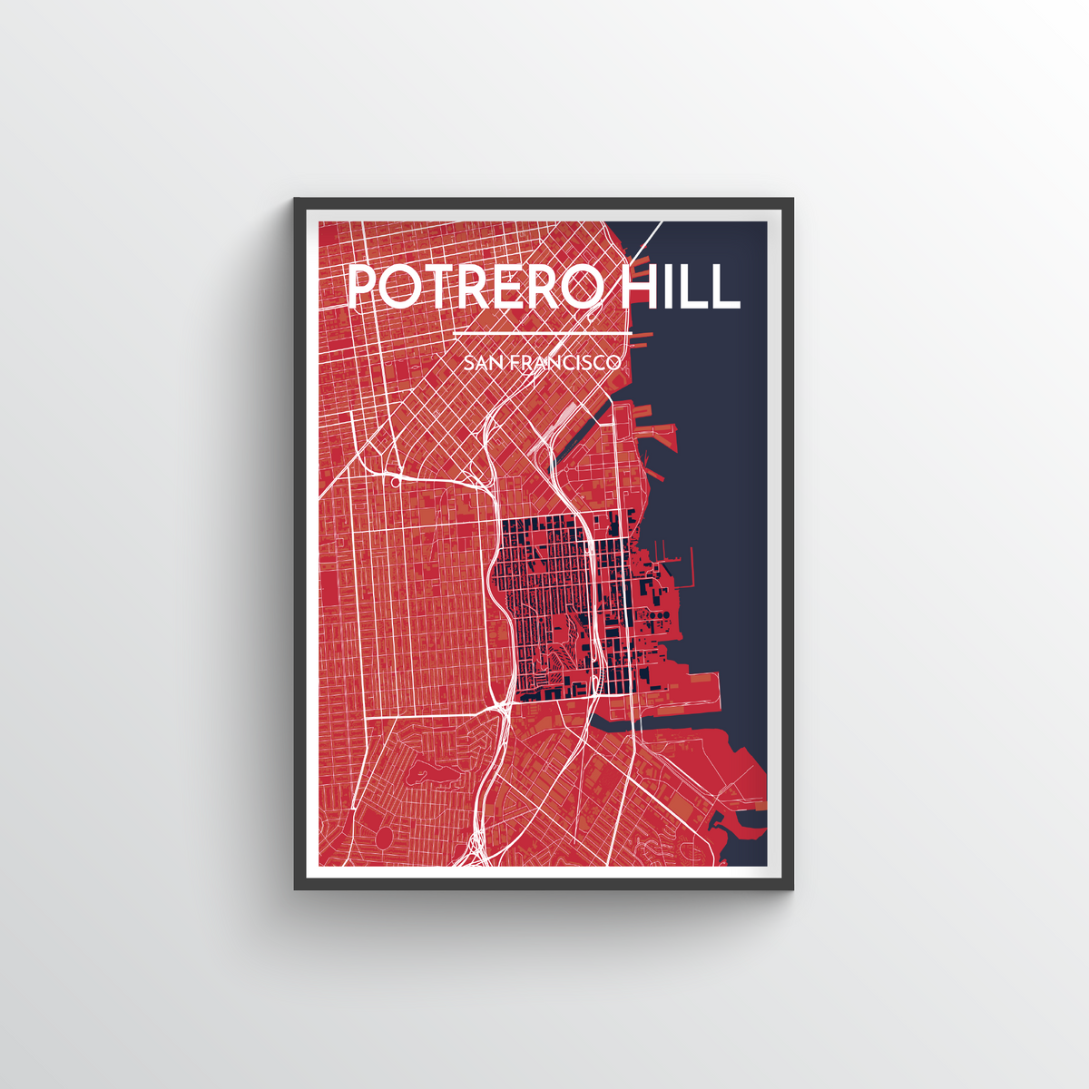 Potrero Hill San Francisco Map Art Print - Point Two Design