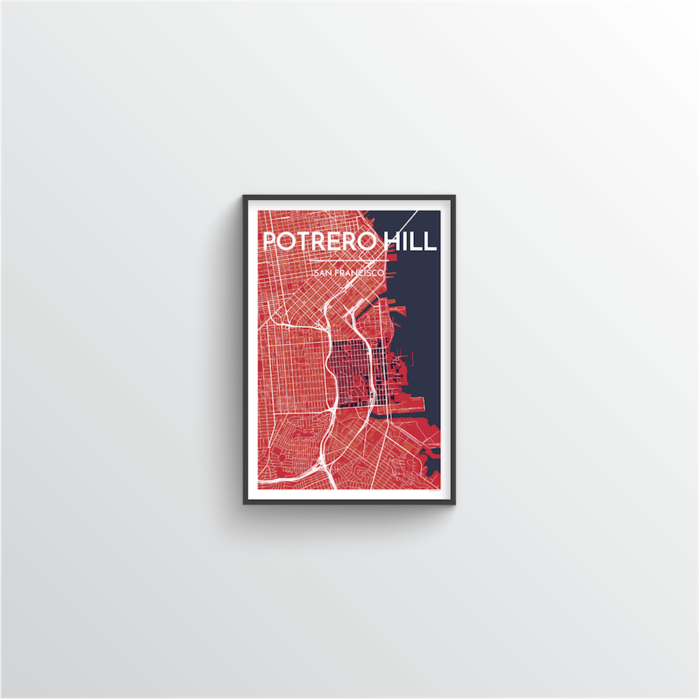 Potrero Hill San Francisco Map Art Print - Point Two Design