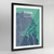 Framed SOMA San Francisco City Map Art Print - Point Two Design