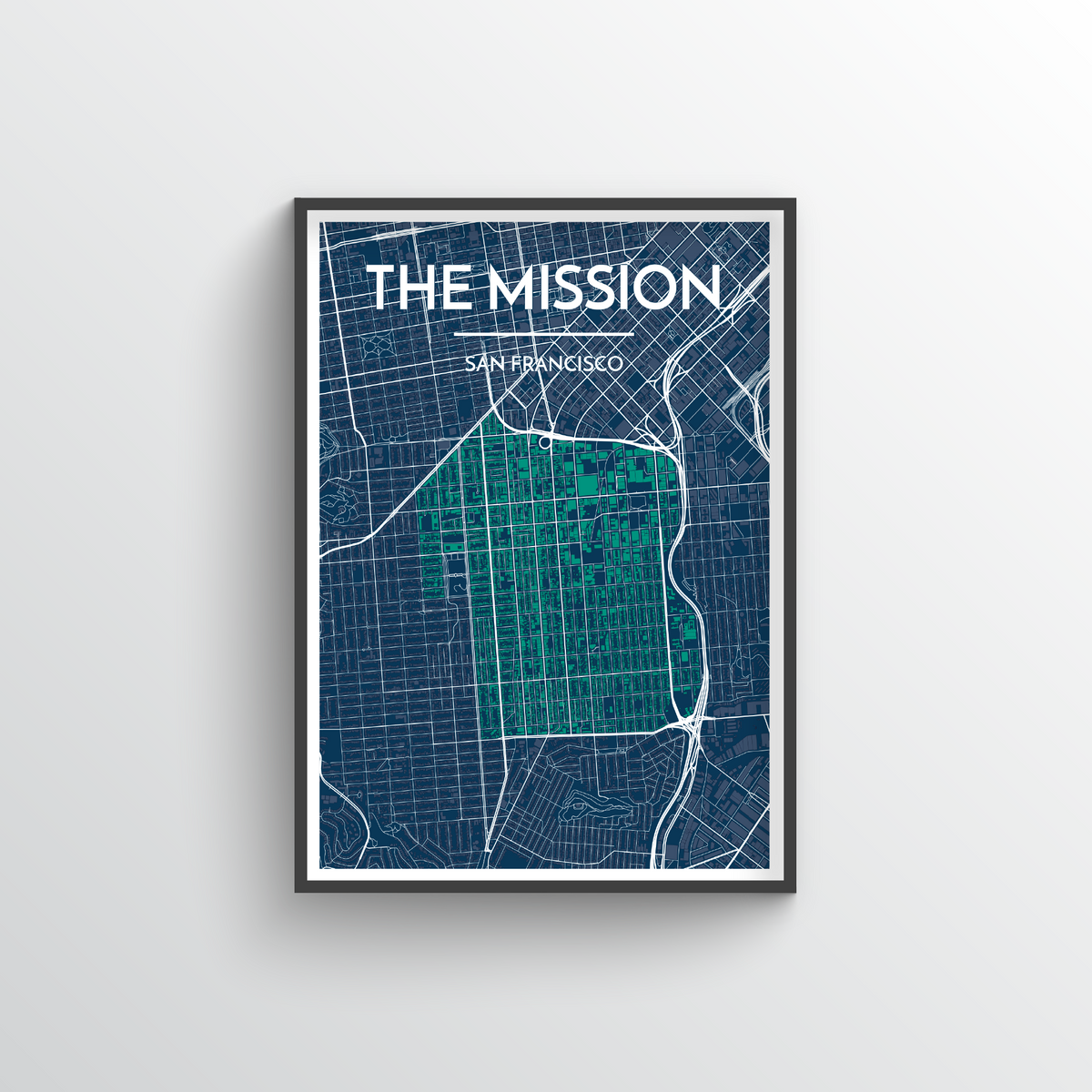 The Mission San Francisco Map Art Print - Point Two Design