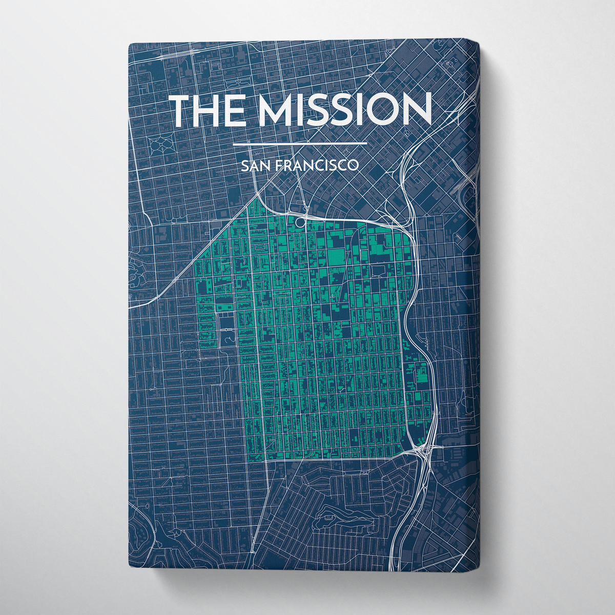 The Mission San Francisco City Map Canvas Wrap - Point Two Design
