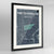 Framed The Tenderloin San Francisco Map Art Print 24x36" Contemporary Black frame Point Two Design Group