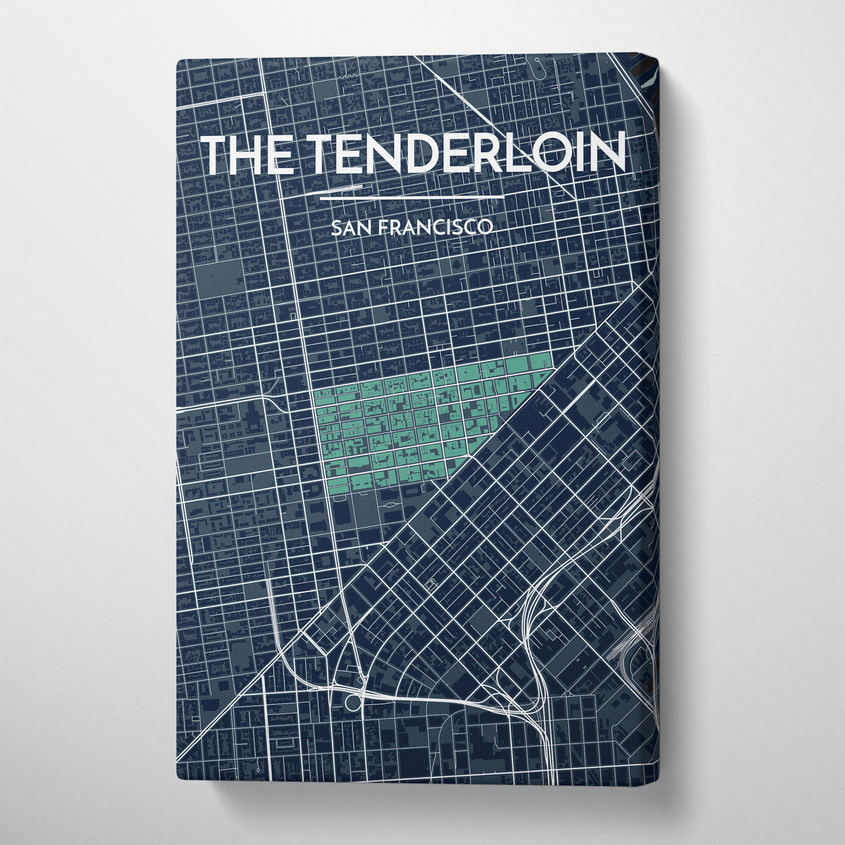 The Tenderloin San Francisco City Map Canvas Wrap - Point Two Design